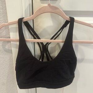 Women's Lululemon Black Strappy Sports Bra Great Condition!